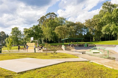 The finished product of the Rawson Skate Park