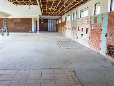 Internal demolition is well underway at the pavilion