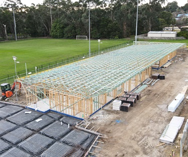 Internal and roof framing is complete for majority of the new pavilion