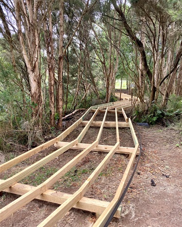 Nature walk area in progress