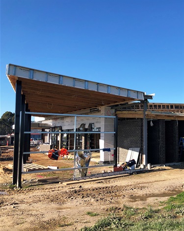 Work continues to progress on the pavilion, with lock up stage not far away.