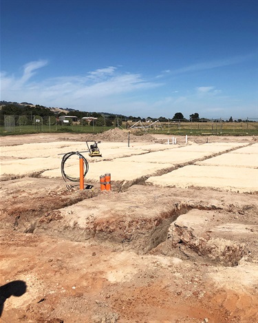 Earthworks are underway on site, allowing for the preparation of plumbing, power supply and the concrete slab to take place