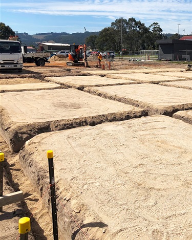 Earthworks are underway on site, allowing for the preparation of plumbing, power supply and the concrete slab to take place