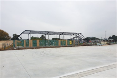 May 2022 - Framing continues on the netball pavilion