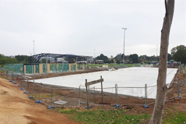 May 2022 - Framing continues on the netball pavilion