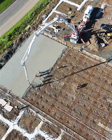 Process continues at the Warragul Leisure Centre as concrete pouring begins