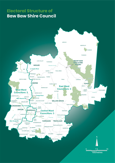 Baw Baw Shire Electorate Map 2023