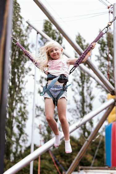 Indie Craddock enjoying the jump swing