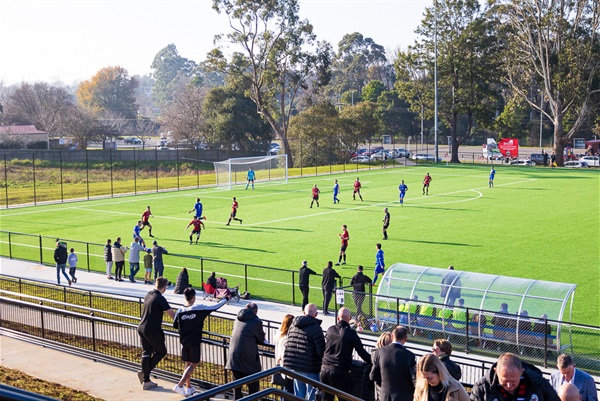 An enthusiastic crowd watch the action at Baxter Park.