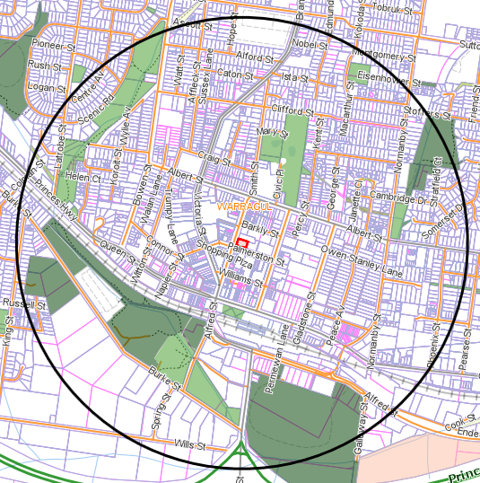 Map of Warragul