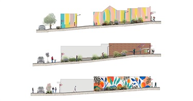 Concept image showing an elevation view of the three laneways