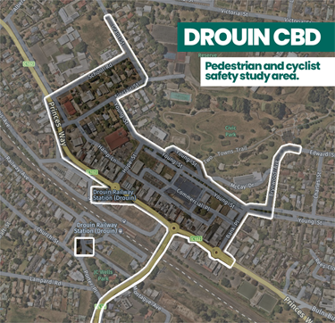 Drouin Pedestrian and Cycling Study Map
