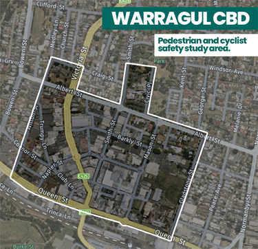 Warragul Pedestrian and Cycling Study Map