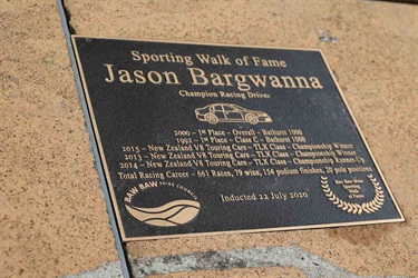 Jason Bargwanna's plaque.