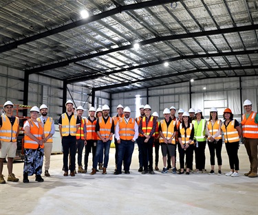 Stakeholders during a tour of the facility