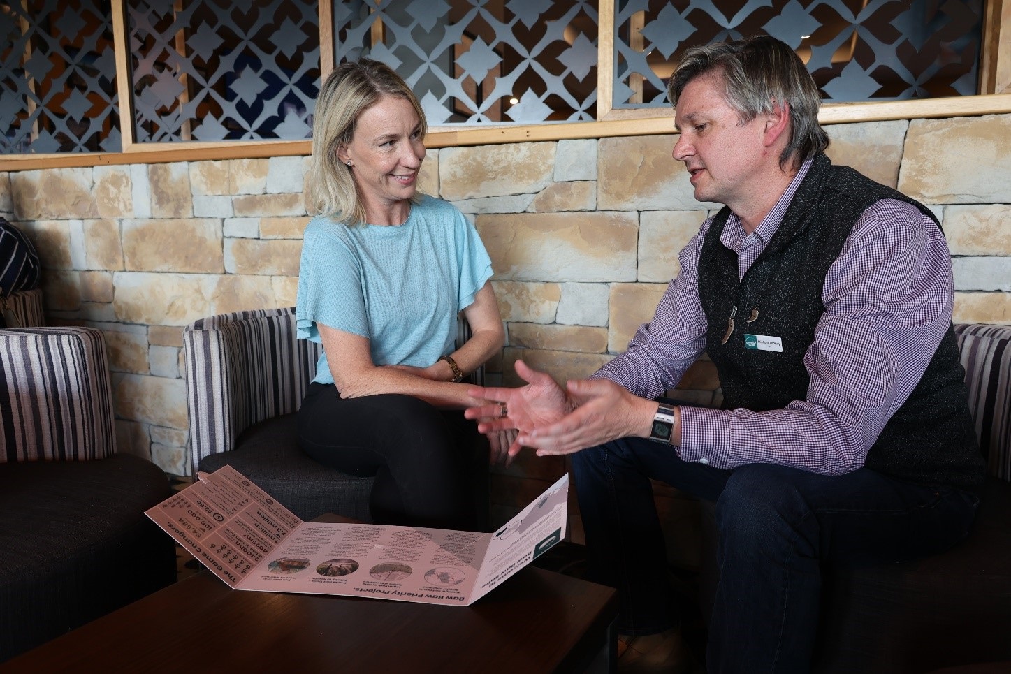 Voices for Monash candidate Deb Leonard discusses Baw Baw Shire Council’s advocacy priorities with Mayor Michael Leaney.