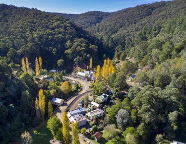 An aerial view of Walhalla